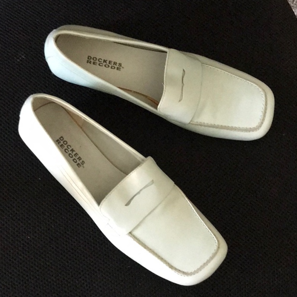 Blue and Green Slip-On Loafers with Square Toe
